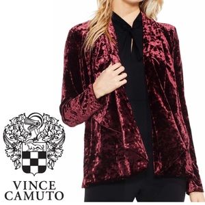 Vince Camuto Velvet Open Jacket, petite M New!